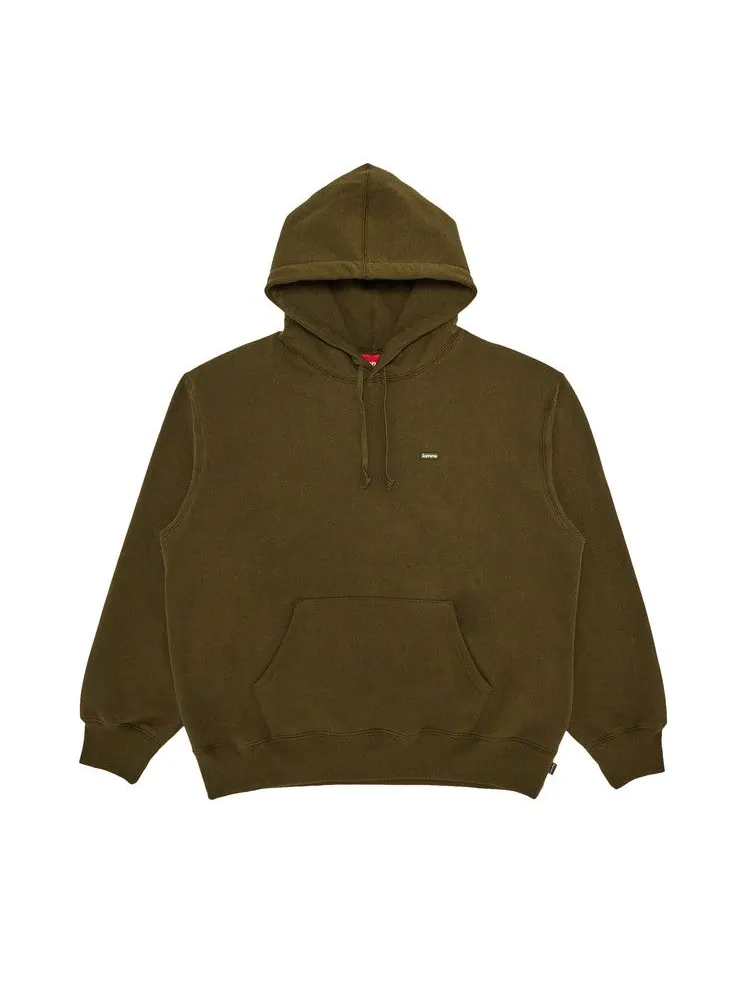 Худи Supreme Small Box Hooded Sweatshirt 'Dark Olive' — изображение 1 из 2, зеленый