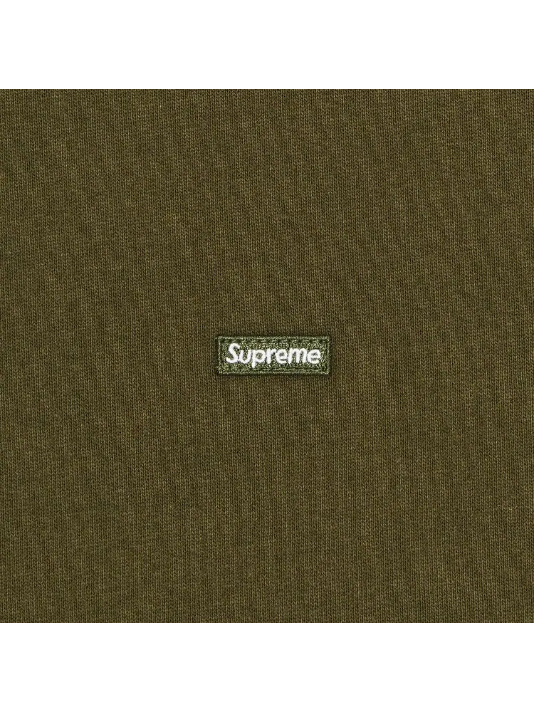 Худи Supreme Small Box Hooded Sweatshirt 'Dark Olive' — изображение 2 из 2, зеленый