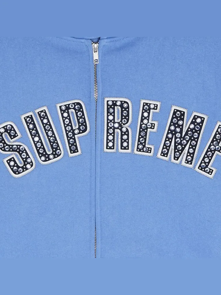 Толстовка Supreme x B.B. Simon Zip Up Hooded Sweatshirt — изображение 3 из 3, светлый синий