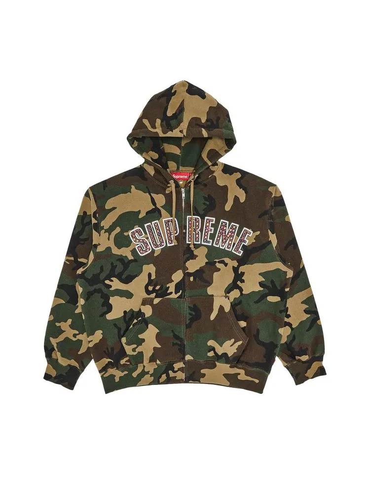 Толстовка Supreme x B.B. Simon Zip Up Hooded Sweatshirt, Woodland Camo