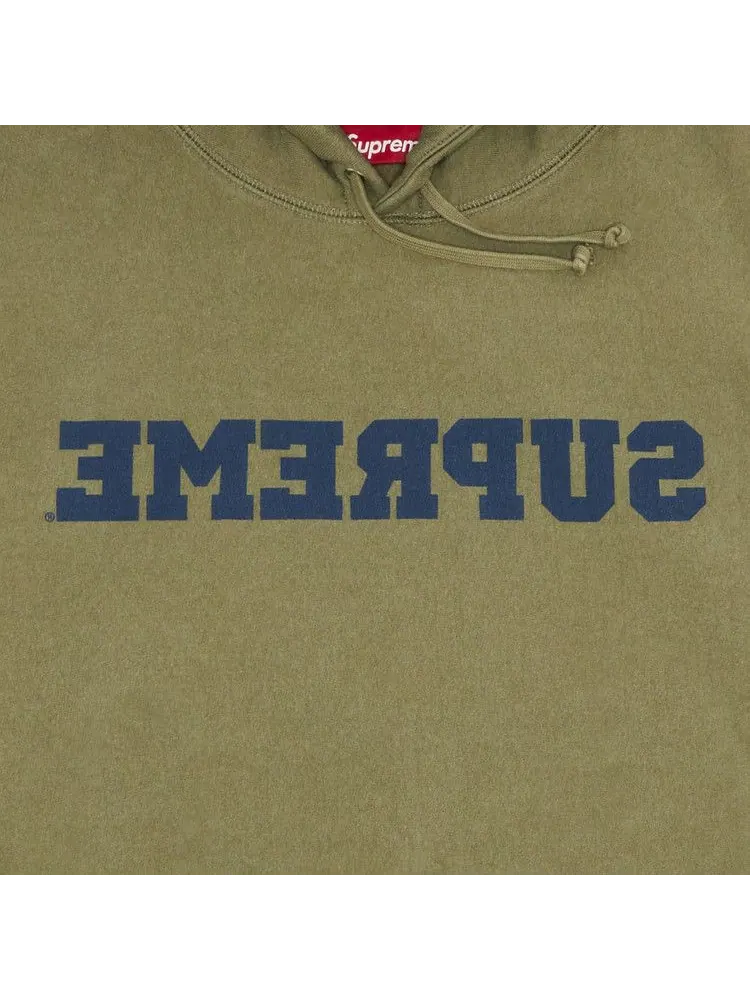 Толстовка Supreme Reverse Hooded Sweatshirt — изображение 2 из 2, светлый оливковый
