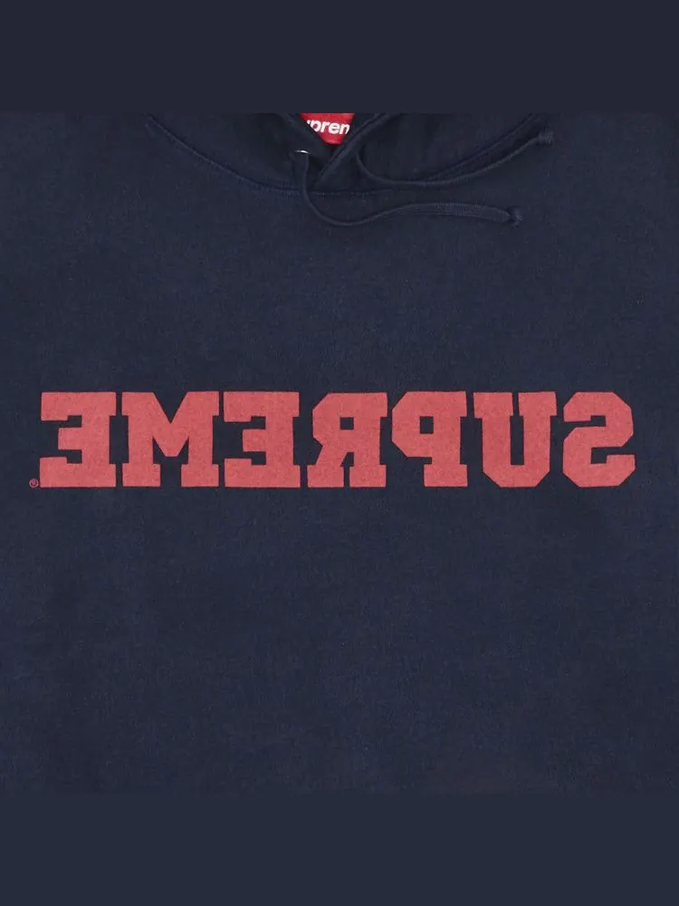 Толстовка Supreme Reverse Hooded Sweatshirt — изображение 2 из 2, темно-синий
