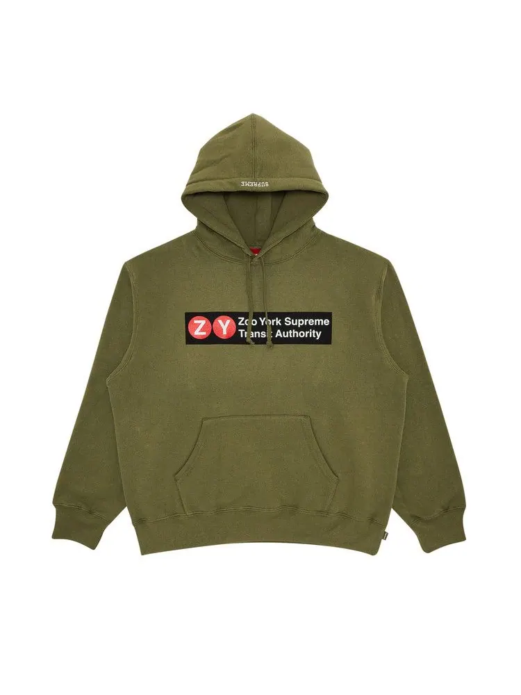 Толстовка Supreme x Zoo York Hooded Sweatshirt — изображение 1 из 2, светлый оливковый