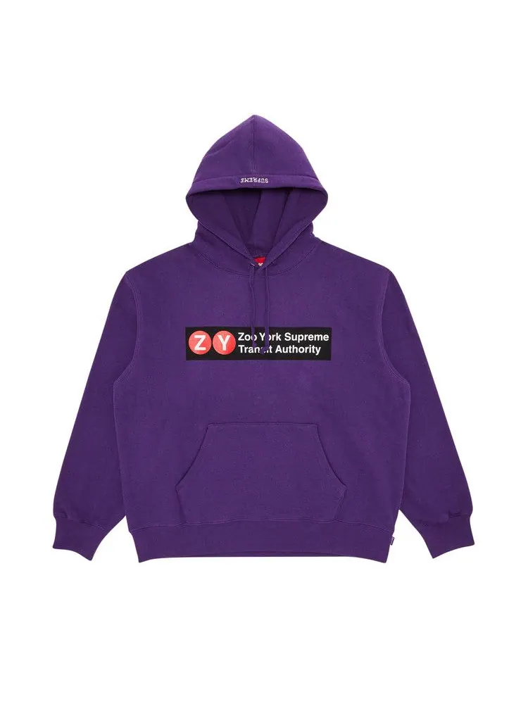 Толстовка Supreme x Zoo York Hooded Sweatshirt — изображение 1 из 2, фиолетовый