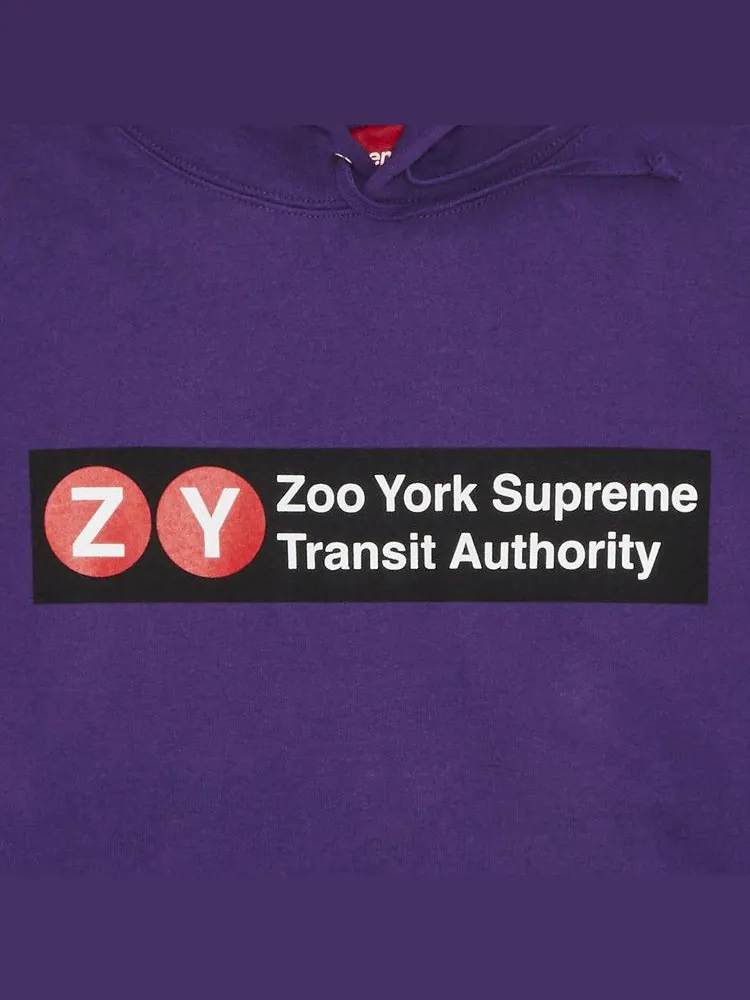Толстовка Supreme x Zoo York Hooded Sweatshirt — изображение 2 из 2, фиолетовый