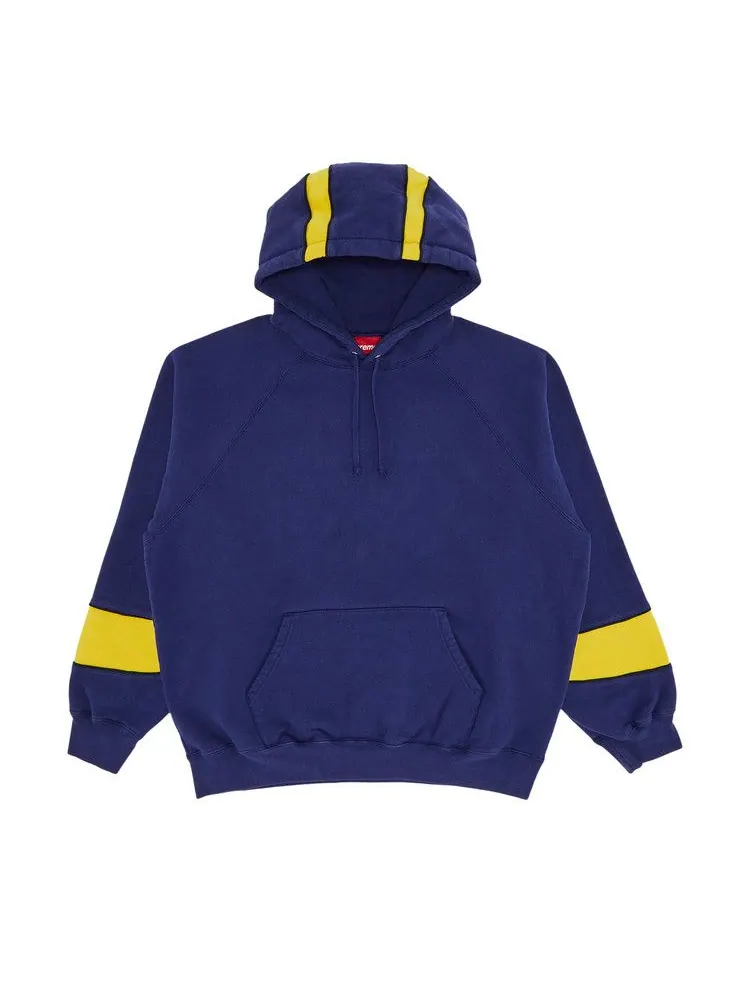 Толстовка Supreme Paneled Hooded Sweatshirt — изображение 1 из 3, темно-синий