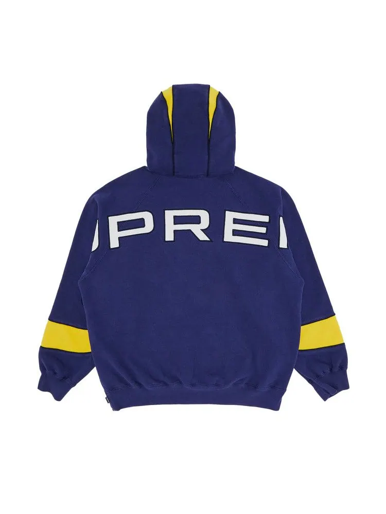 Толстовка Supreme Paneled Hooded Sweatshirt — изображение 2 из 3, темно-синий