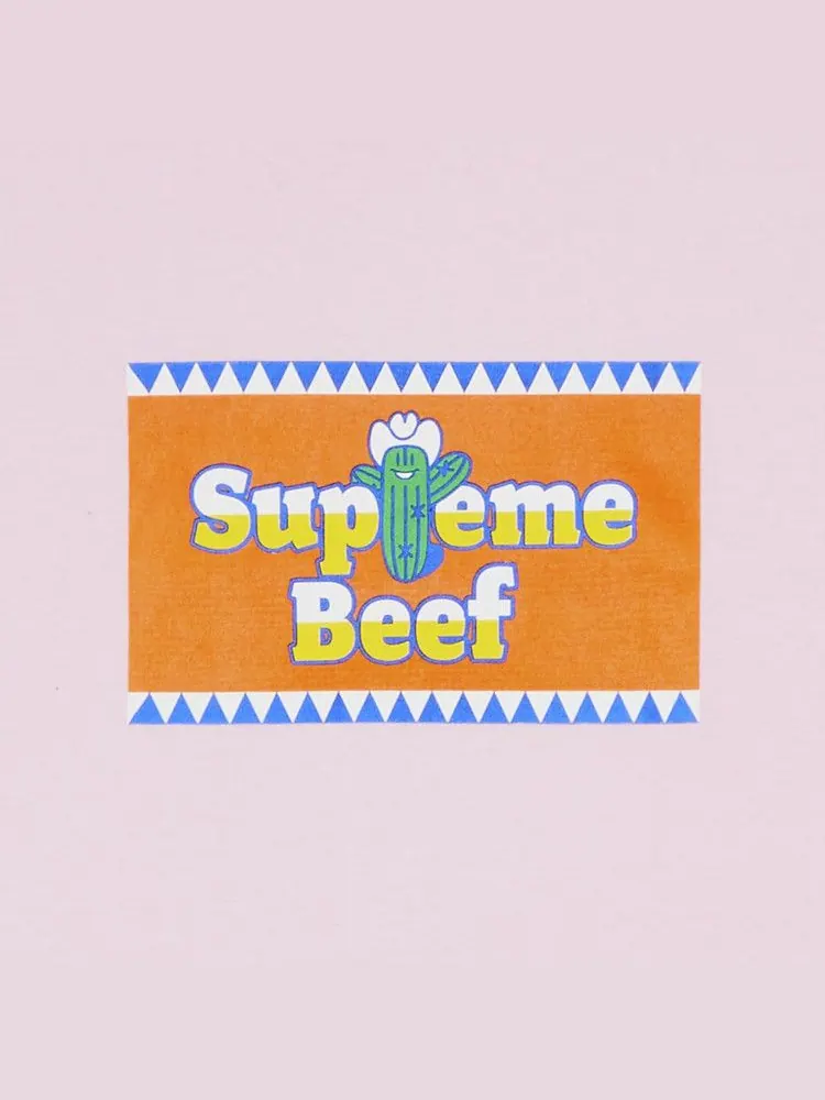 Футболка Supreme Beef Tee — изображение 2 из 2, розовый