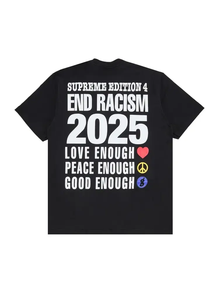 Футболка Supreme x Goodenough End Racism Tee 'Black' — изображение 2 из 3, черный