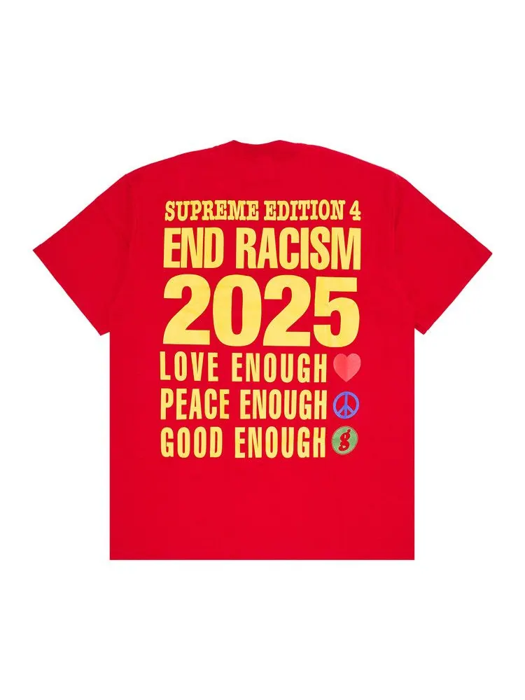 Футболка Supreme x Goodenough End Racism Tee — изображение 2 из 3, красный