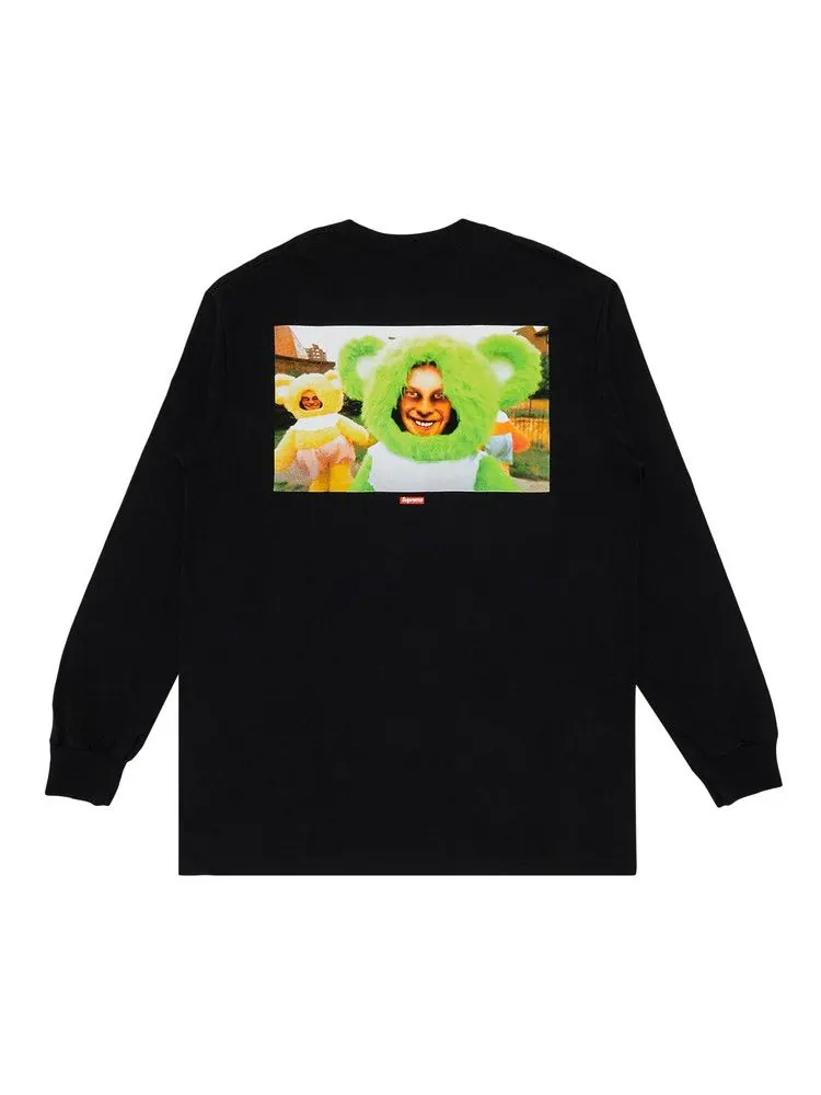 Футболка Supreme x Aphex Twin Donkey Rhubarb Long-Sleeve Tee — изображение 2 из 3, черный