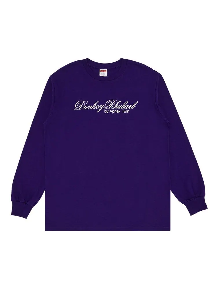 Футболка Supreme x Aphex Twin Donkey Rhubarb Long-Sleeve Tee — изображение 1 из 3, фиолетовый