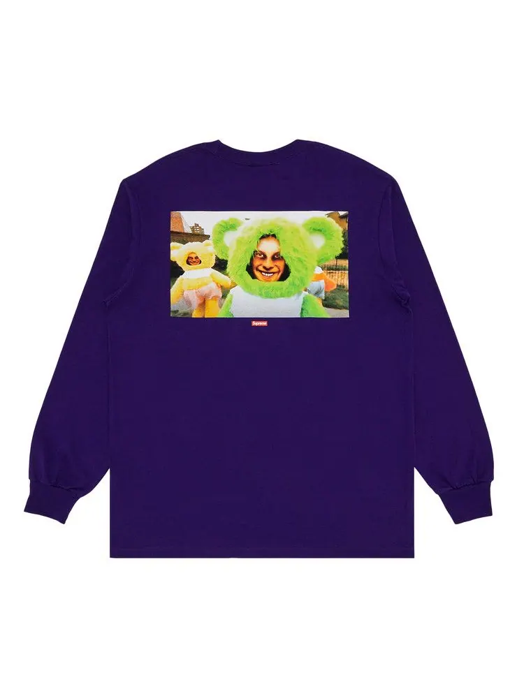 Футболка Supreme x Aphex Twin Donkey Rhubarb Long-Sleeve Tee — изображение 2 из 3, фиолетовый