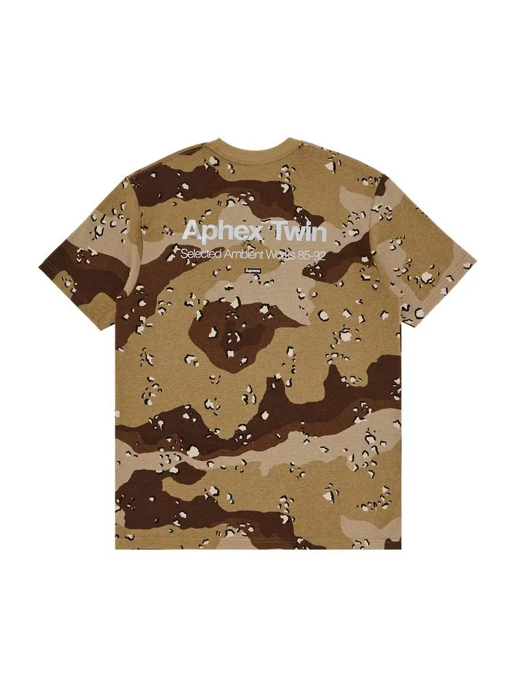 Футболка Supreme x Aphex Twin Ambient Works Tee, Chocolate Chip Camo — изображение 2 из 3, коричневый