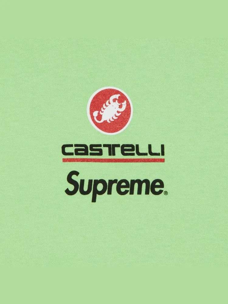 Футболка Supreme x Spongebob Squarepants x Castelli Racing Long-Sleeve Tee — изображение 3 из 3, лаймовый
