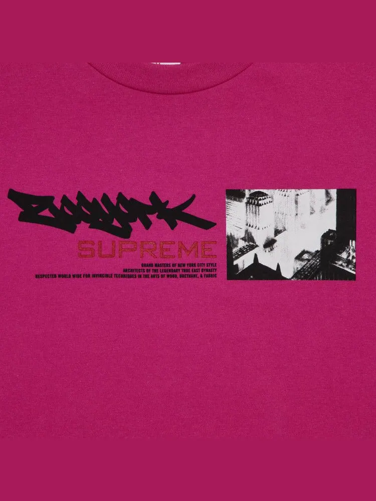 Футболка Supreme x Zoo York Dynasty Tee — изображение 2 из 2, фуксия