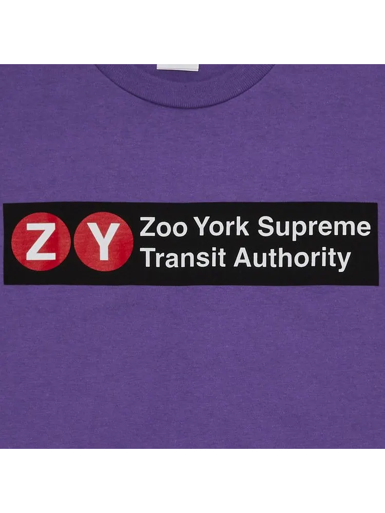 Футболка Supreme x Zoo York Transit Tee — изображение 2 из 2, фиолетовый