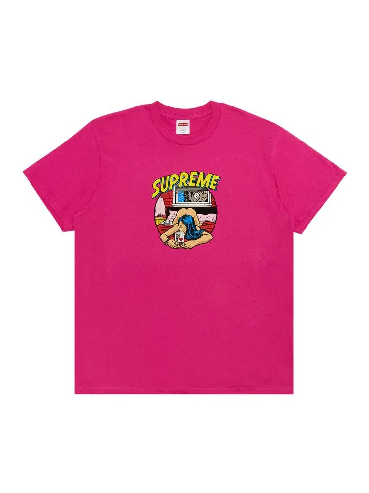 Футболка Supreme Bedroom Tee — изображение 1 из 2, фуксия