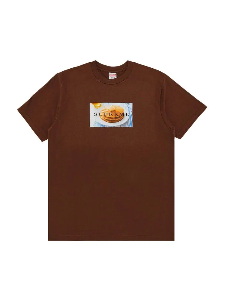 Футболка Supreme Pancakes Tee 'Brown' — изображение 1 из 2, коричневый