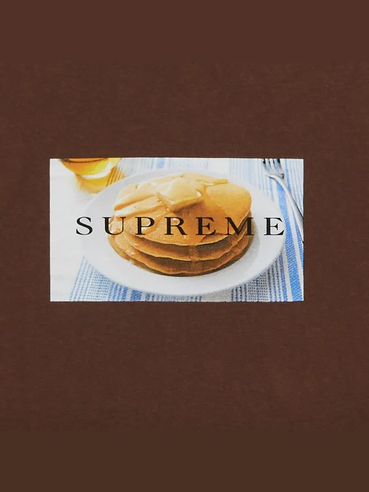 Футболка Supreme Pancakes Tee 'Brown' — изображение 2 из 2, коричневый