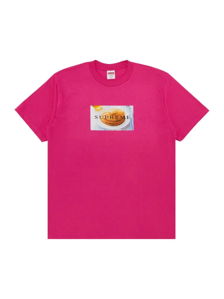 Футболка Supreme Pancakes Tee — изображение 1 из 2, фуксия