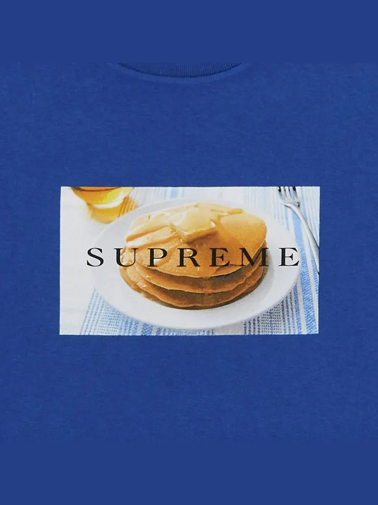 Футболка Supreme Pancakes Tee — изображение 2 из 2, королевский