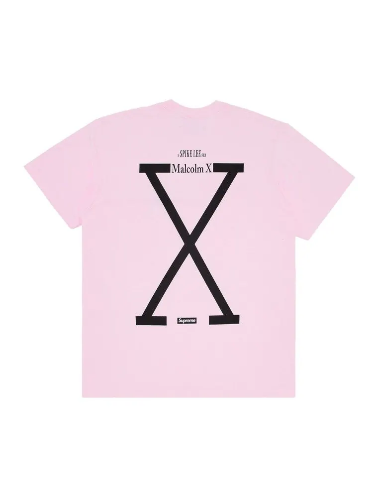 Футболка Supreme x 40 Acres Malcolm X Tee — изображение 2 из 3, розовый