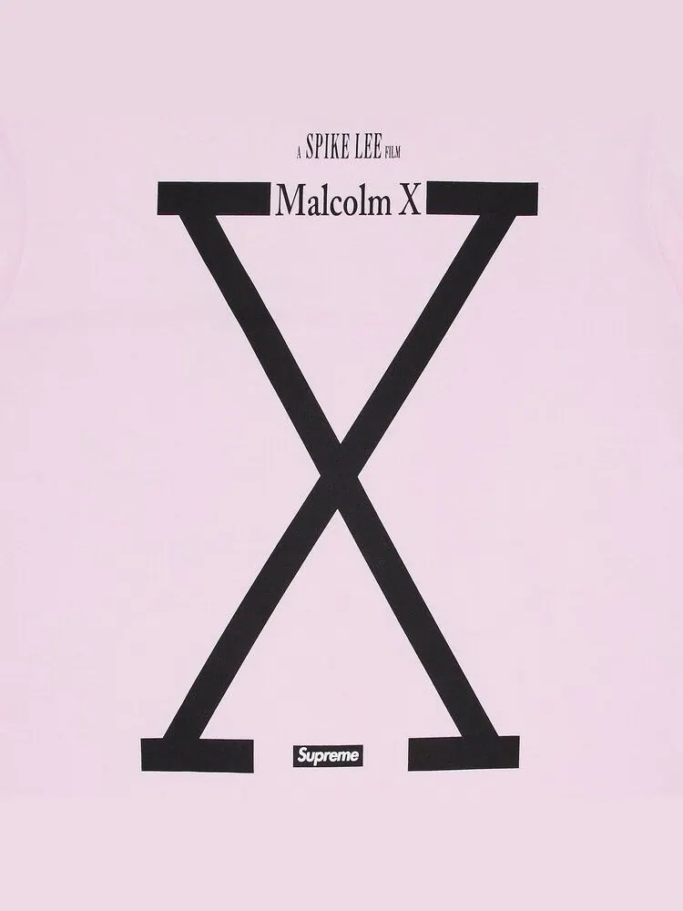 Футболка Supreme x 40 Acres Malcolm X Tee — изображение 3 из 3, розовый