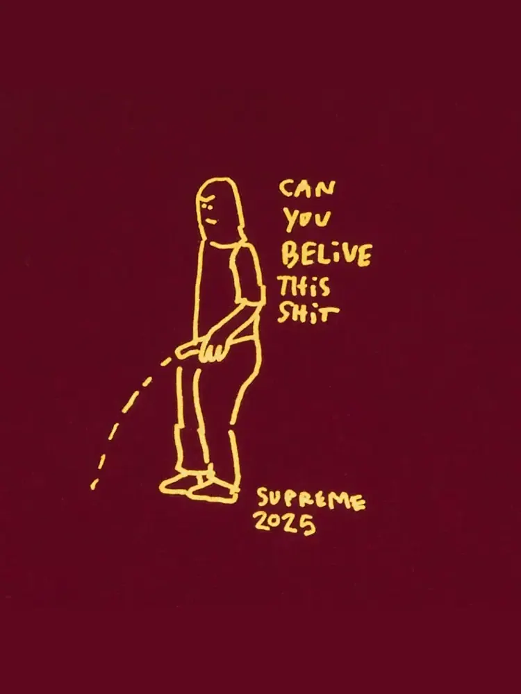 Футболка Supreme Piss Tee 'Cardinal' — изображение 2 из 2, красный