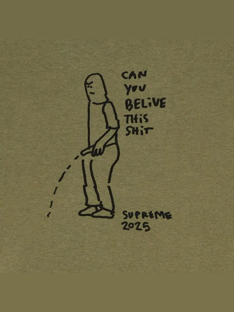 Футболка Supreme Piss Tee — изображение 2 из 2, оливковый