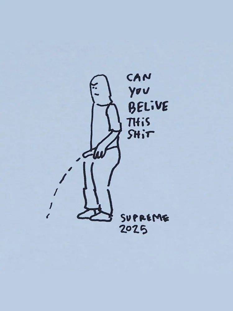 Футболка Supreme Piss Tee — изображение 2 из 2, синий