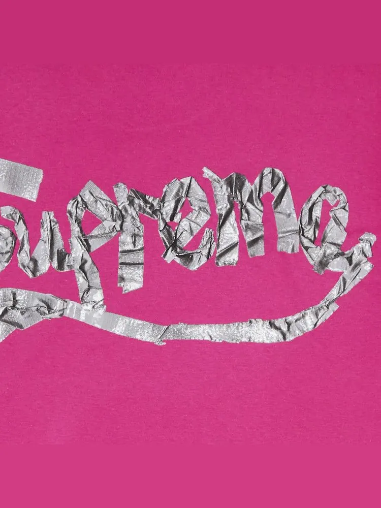 Футболка Supreme Tape Tee — изображение 3 из 3, фуксия