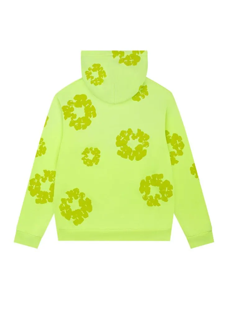 Худи Denim Tears Mono Cotton Wreath Hoodie — изображение 2 из 2, неоновый зеленый