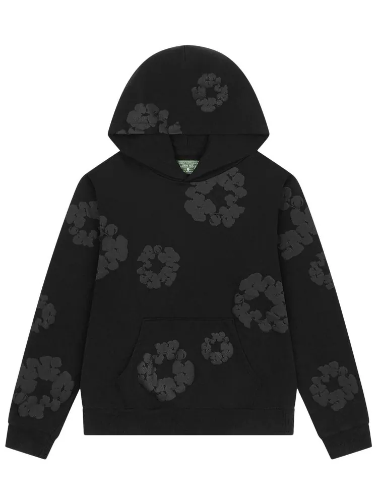 Худи Denim Tears Mono Wreath Hoodie 'Black' — изображение 1 из 2, черный