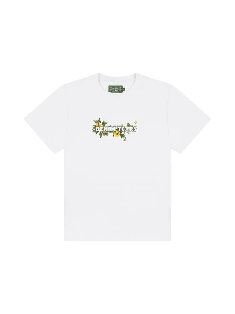Футболка Denim Tears Cotton Floral Logo Tee — изображение 1 из 1, белый