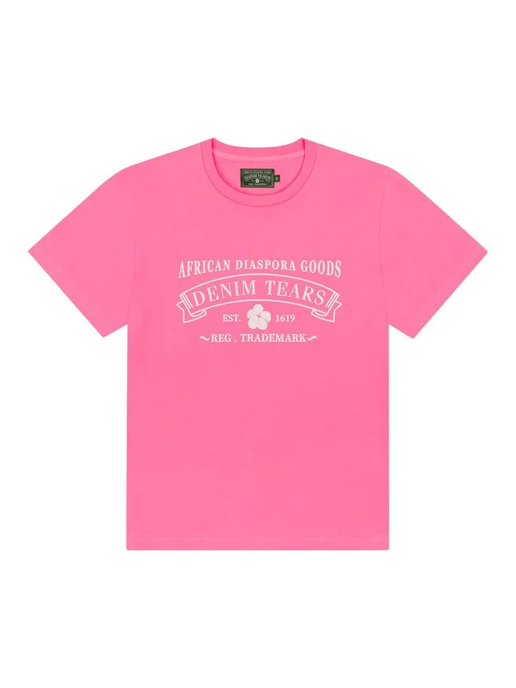 Футболка Denim Tears ADG Tee — изображение 1 из 2, розовый