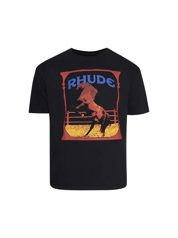 Футболка Rhude Cadre Tee 'Vintage Black' — изображение 1 из 1, винтажный черный
