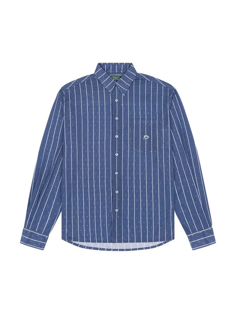 Топ Denim Tears Coach Oxford Mesh Button Up — изображение 1 из 2, синий
