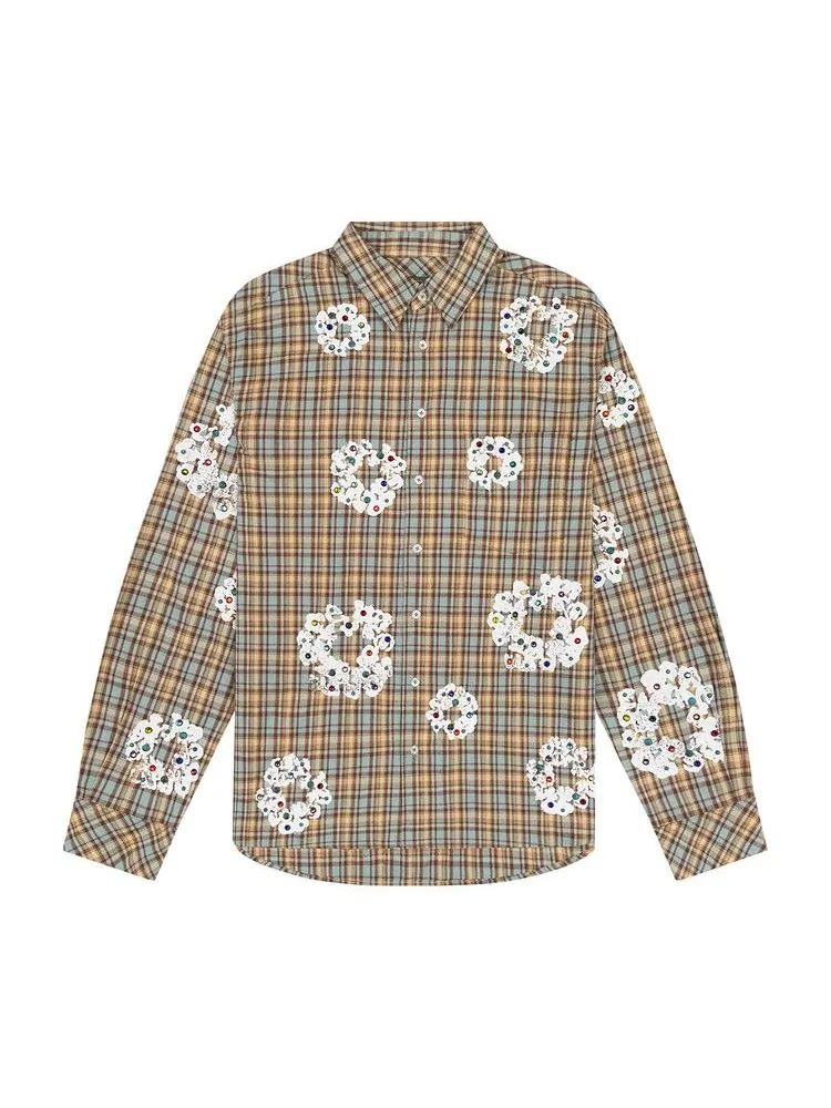 Топ Denim Tears Cotton Wreath Western Button Up — изображение 1 из 2, бежевый