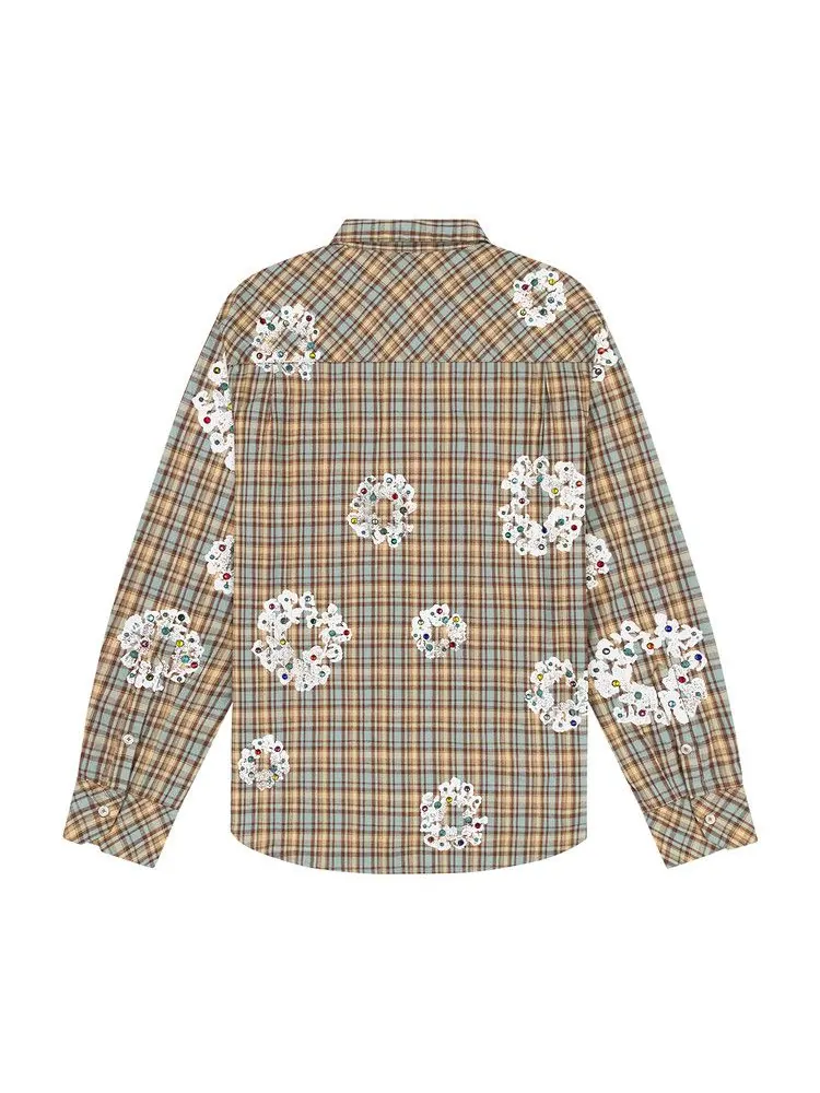 Топ Denim Tears Cotton Wreath Western Button Up — изображение 2 из 2, бежевый