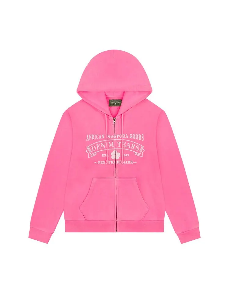 Худи Denim Tears ADG Zip Hoodie — изображение 1 из 2, розовый