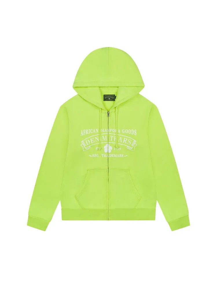 Худи Denim Tears ADG Zip Hoodie — изображение 1 из 2, лаймовый