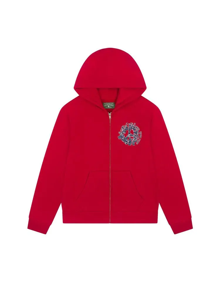 Худи Denim Tears Denim University Zip Hoodie — изображение 1 из 2, красный