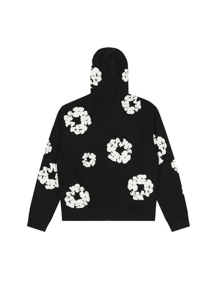 Худи Denim Tears Cotton Wreath Zip Hoodie — изображение 2 из 2, черный