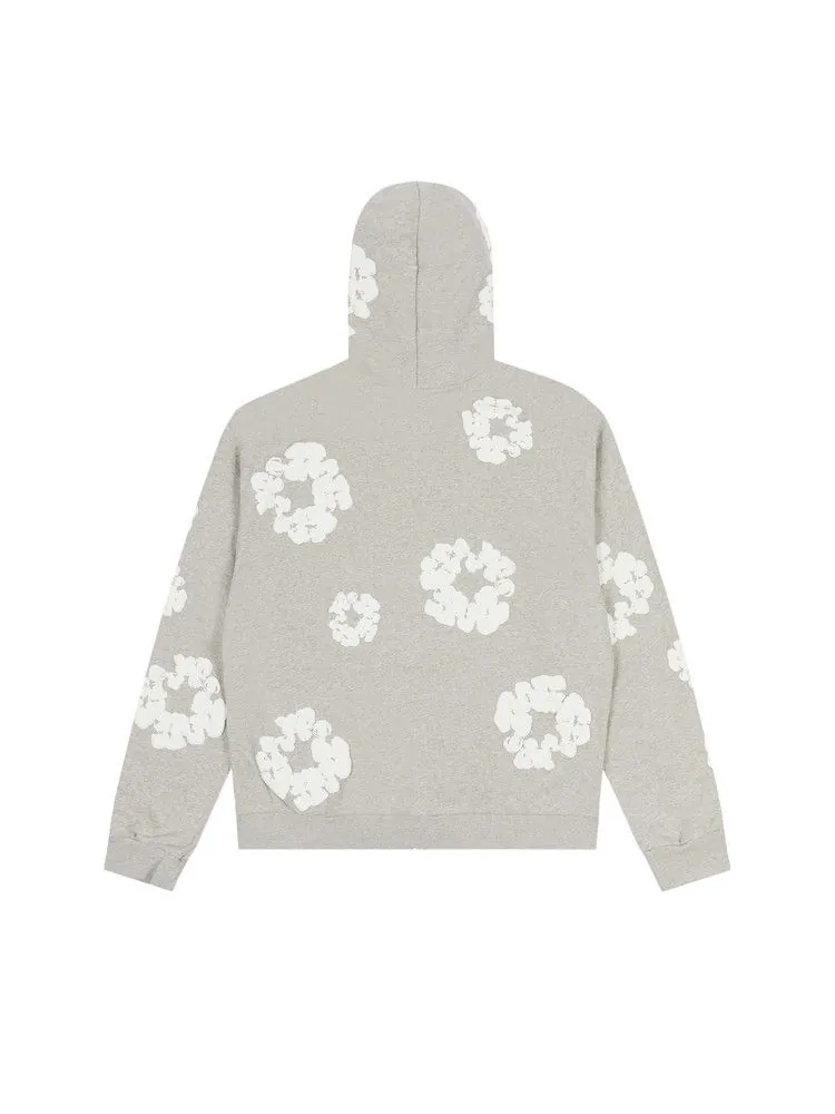 Худи Denim Tears Cotton Wreath Zip Hoodie — изображение 2 из 2, серый