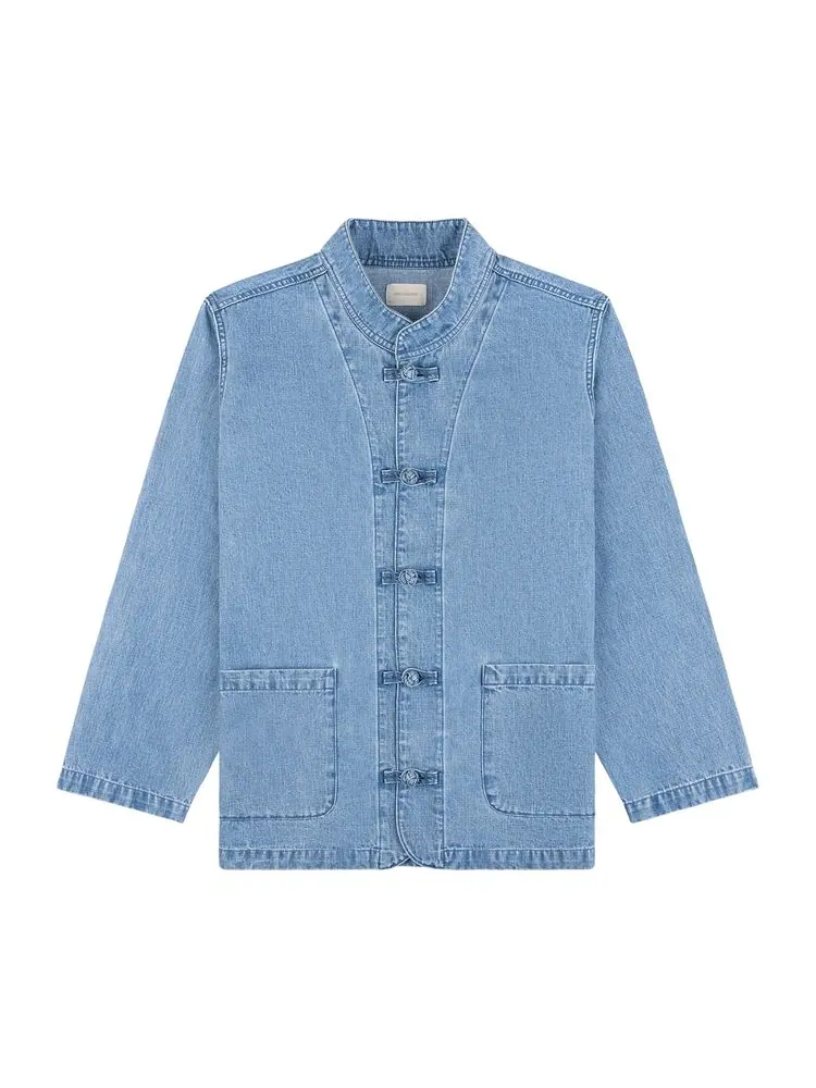 Куртка Aimé Leon Dore Denim Collarband Jacket 'Light Wash' — изображение 1 из 1, светлая стирка