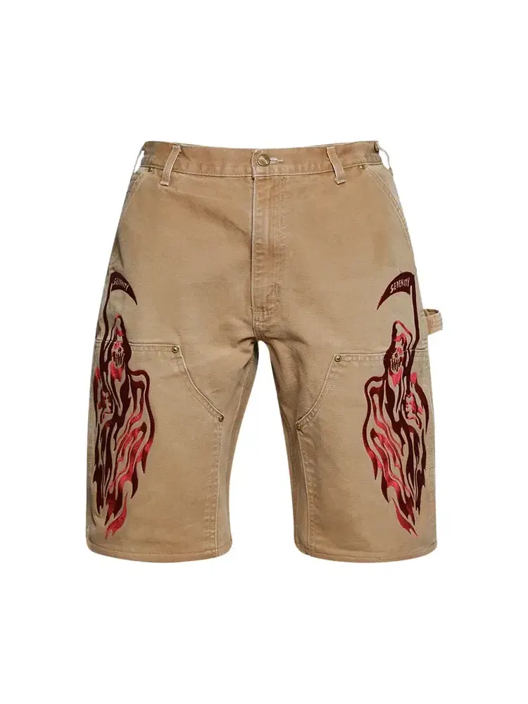 Винтажные шорты Warren Lotas x Carhartt Serenity Double Knee Shorts — изображение 1 из 1, бежевый