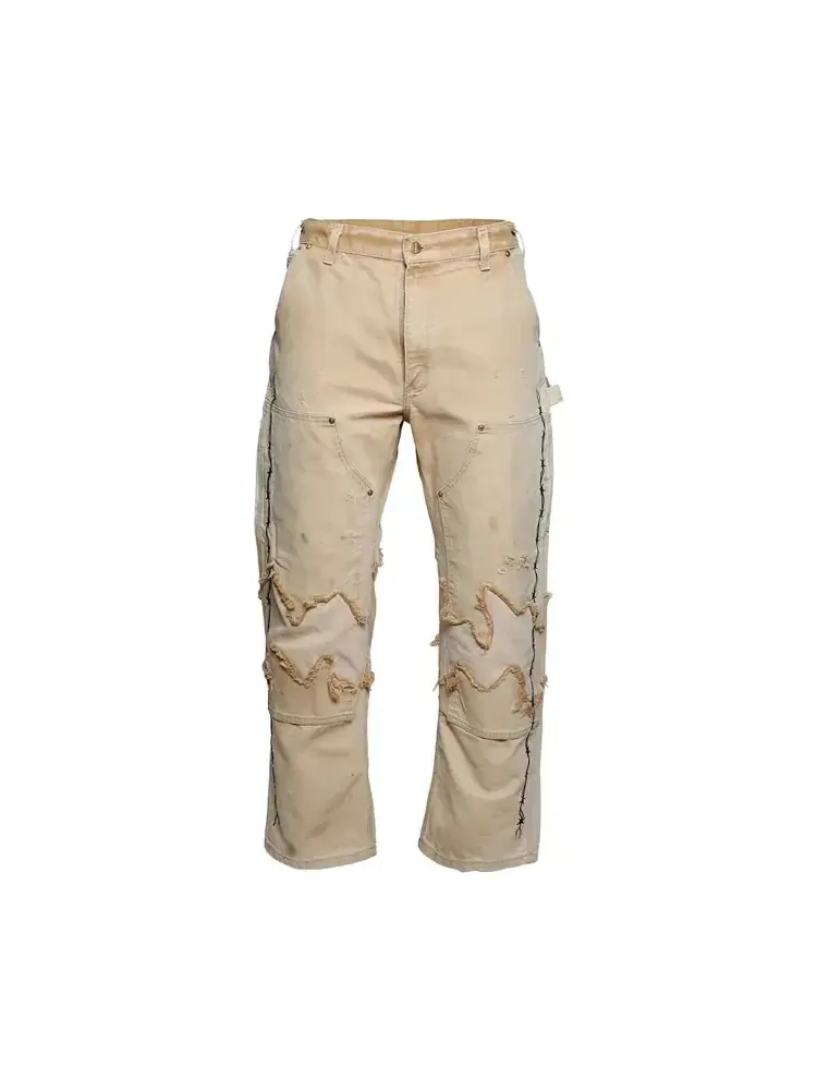Винтажные брюки Warren Lotas x Carhartt — бежевый