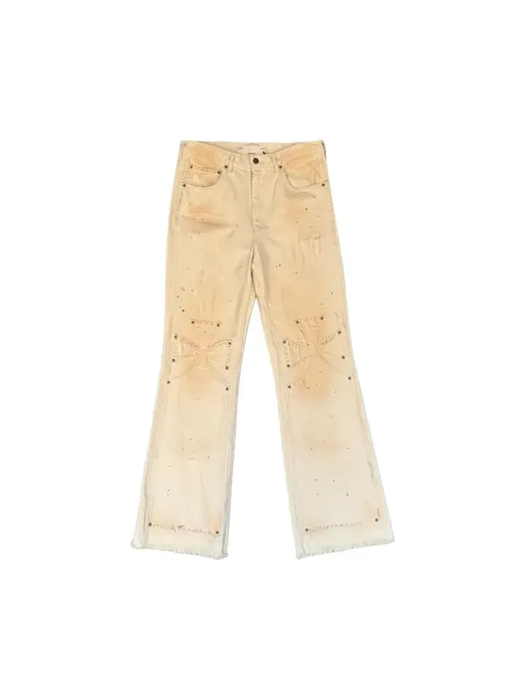 Джинсы с карманами SEKRIT SAINTS Chopper Carpenter Pant — белый