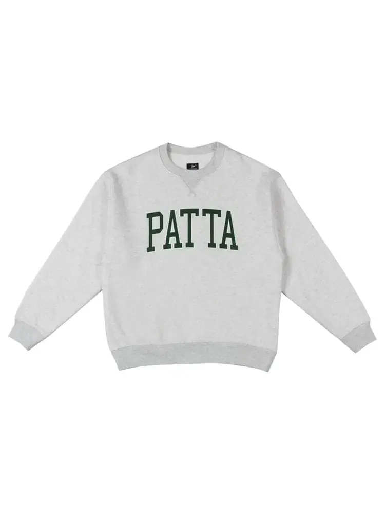 Свитер с круглым вырезом и логотипом Patta Arc — изображение 1 из 1, серый